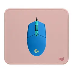 LOGITECH - KIT MOUSE G203 AZUL Y PAD MOUSE 200X230 ROSADO
