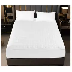 GENERICO - Protector de Colchon King Imperneable Blanco Con Cierre