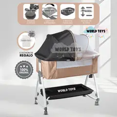 BABY - Cuna Colecho De Lujo «DIMI» Beige con Colchón