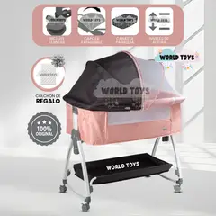 BABY - Cuna Colecho De Lujo «DIMI» Pink con Colchón