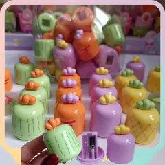 GENERICO - Sacapuntas de lapices tajadores diseño de frutas - SET de 4