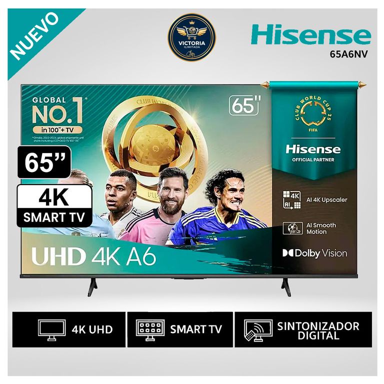 Televisor Led 65 Smart UHD 4K VIDAA 65A6NV