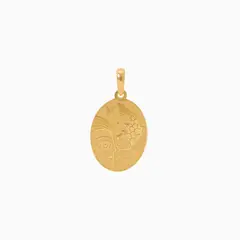 ALDO & CO - Dije en oro amarillo de 18K placa oval del signo Piscis