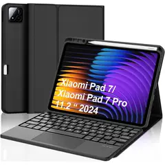 GENERICO - Funda Con Teclado Bluetooth Touchpad para Xiaomi Pad 7 / Pad 7 pro 11.2" - Negro