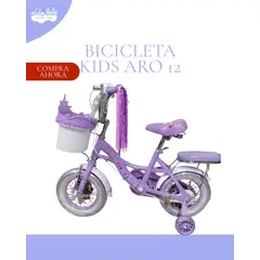 GENERICO - Bicicleta Para Niña Infantil VORTEX Aro 12 LILA