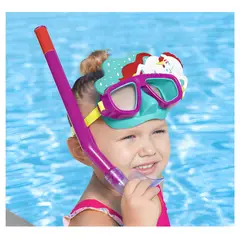 GENERICO - Set de buceo Snorkel para Niños con Protección UV Ajustable Unicornio