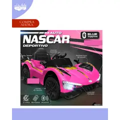 GENERICO - AUTO NASCAR DEPORTIVO INFANTIL PARA NIÑA - COLOR ROSADO
