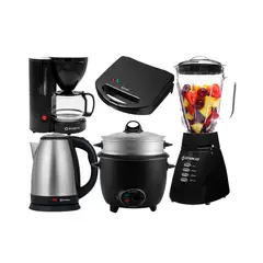 IMACO - Combo Licuadora Imaco+ Arrocera+Hervidor+Sandw +Cafetera