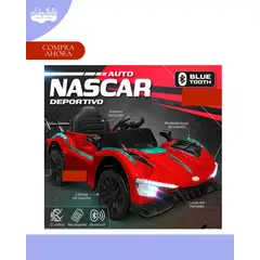 GENERICO - AUTO NASCAR DEPORTIVO INFANTIL PARA NIÑA - COLOR ROJO