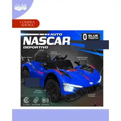 GENERICO - AUTO NASCAR DEPORTIVO INFANTIL PARA NIÑA - COLOR AZUL