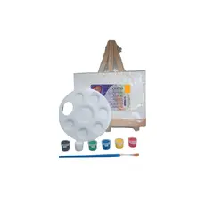 GENERICO - Set de mini lienzo 12x18 con caballete y accesorios de pintura