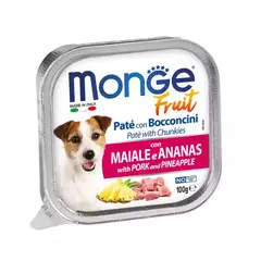 MONGE - Fruit Pate Cerdo Piña 100gr - Perros Adultos