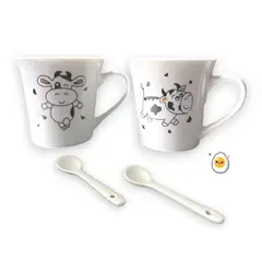 GENERICO - SET DE TAZAS VACA DE 100ML
