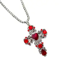 GENERICO - Collar Cruz Roja Gótico