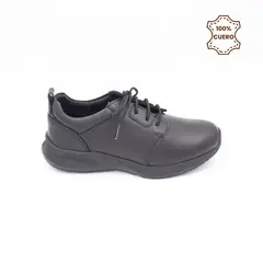 FAR WEST - Zapatos Escolares - Colegio Niño Stephen Cuero Negro