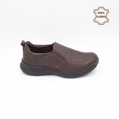 FAR WEST - Zapatos Escolares - Colegio Mocasín Niño Levis Cuero Marrón