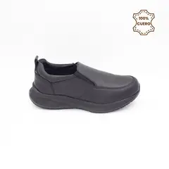FAR WEST - Zapatos Escolares - Colegio Mocasín Niño Levis Cuero Negro