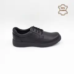 FAR WEST - Zapatos Escolares - Colegio Niño Finn Cuero Negro