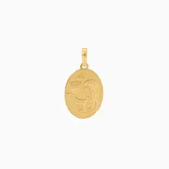 ALDO & CO - Dije en oro amarillo de 18K placa oval del signo Leo