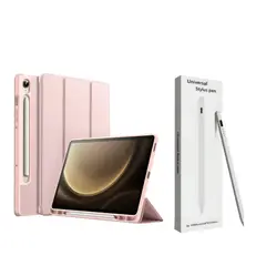 SPACE - Funda Smart cover Samsung S10 - S10 FE Color ROSADO + LAPIZ BLANCO