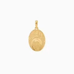 ALDO & CO - Dije en oro amarillo de 18K placa oval del signo Capricornio
