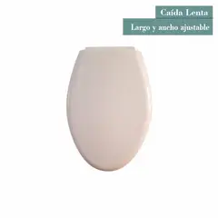 GENERICO - Asiento Tapa Inodoro Elongado Bone Caída lenta