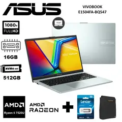 ASUS - VIVOBOOK 15.6 RYZEN 5-7520U 16GB DDR5 512GB M.2 FREEDOS - GREEN GRAY + BOLSO TEROS Y USB LEXAR 32GB