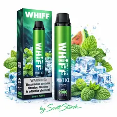 VAPE - WHIFF Mint Ice 2000 Puffs – Frescura Helada Premium