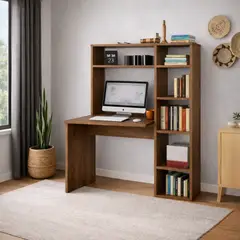 GENERICO - Escritorio con Estante Ensueño de Melamina Minimalista