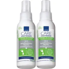 AVON - PACK X2 Foot Works Spray Desodorante Para Pies - 100 ml