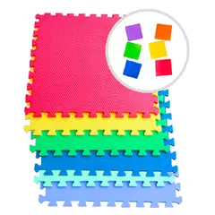 GENERICO - Piso de Goma para niños 8 Piezas de 60 x 60 x 1cm