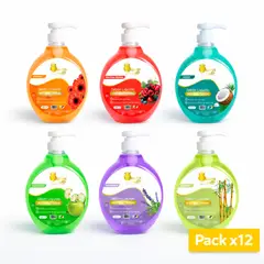 QUEEN - DOCENA DE JABONES DE 400ML AROMAS SURTIDOS