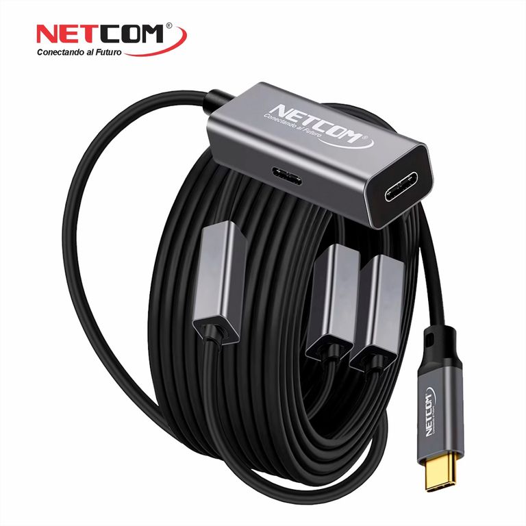 CABLE EXTENSION USB 3.2 GEN2 ACTIVA DE 20 MTS (5Gbps, 100W, 4K@60Hz) - NETCOM
