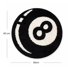 GENERICO - Alfombra en forma de Bola de Billar 8