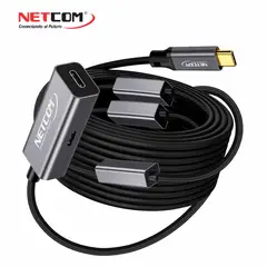 GENERICO - CABLE EXTENSION USB 3.2 GEN2 ACTIVA DE 25 MTS (5Gbps, 100W, 4K@60Hz) - NETCOM