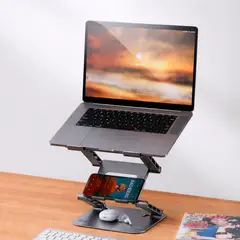 GENERICO - Soporte para Laptop hasta 17.3 Acero Carbonado