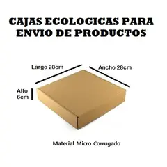 OEM - PACK x 5 CAJAS DE CARTON MICRO CORRUGADO PARA ENVIO 28 x 28 x 6.5 CM