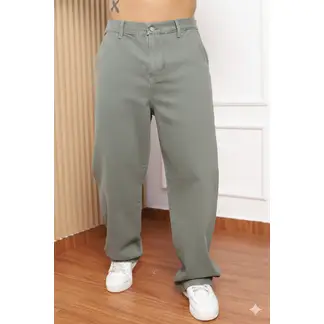 QH - Pantalón Baggy de Denim para Hombre 100% Algodón