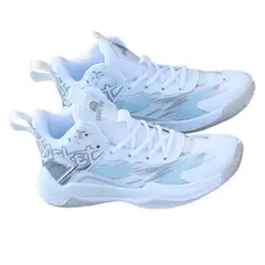 DANWEILE - Zapatillas baloncesto ligeras y con amortiguación para hombre y mujer Blanco