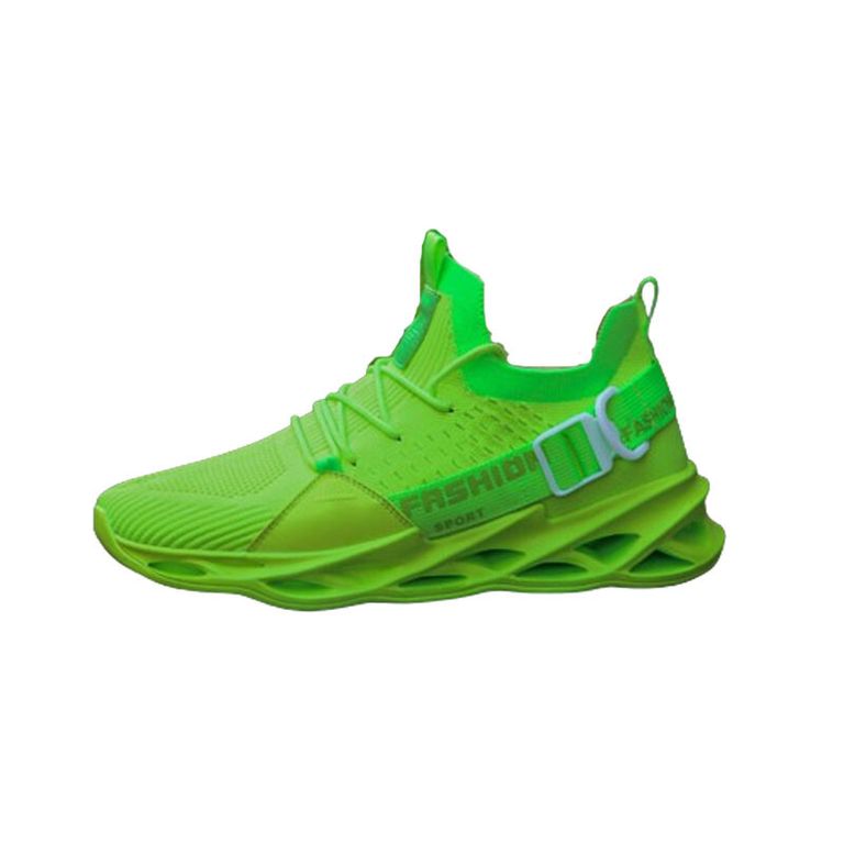 Zapatillas de running de malla transpirable para hombre - Verde