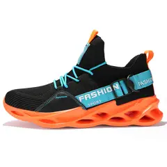 DANWEILE - Zapatillas de running de malla transpirable para hombre - Naranja