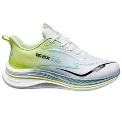 DANWEILE - Zapatos de maratón con placa de carbono zapatillas informales para hombre verde