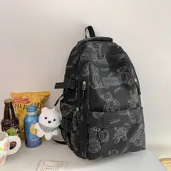 TIOZONEY - Mochila escolar estampada-Negro