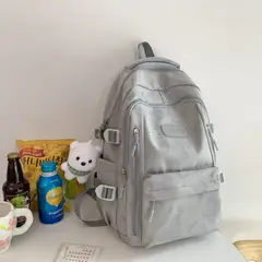 TIOZONEY - Mochila escolar estampada-Gris