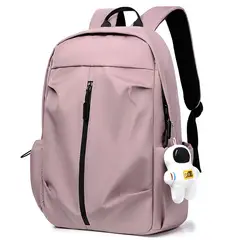 TIOZONEY - Mochila de gran capacidad en color liso-Rosa