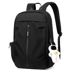 TIOZONEY - Mochila de gran capacidad en color liso-Negro