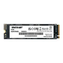 PATRIOT - Unidad en estado sólido P320, 256GB, M.2 2280 PCIe Gen 3 x4 NVMe 1.3