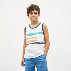 LE PETIT COMPANY - Polo Manga Cero Bividi Niño Algodón Bolsillo Blanco ANG Kidz