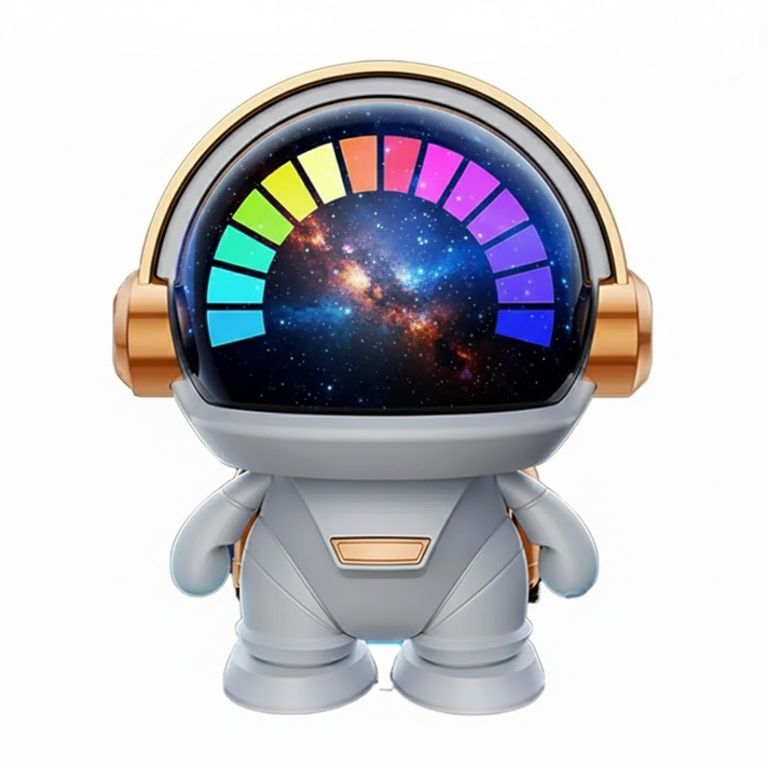 Mini Lámpara Proyector Astronauta Portátil Nebulosas Galaxia con Parlante Bluetooth Luces RGB