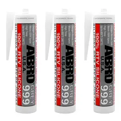 ABRO - Silicona Automotriz Gris 999 9-AB-CH - 10 Oz Pack x 3
